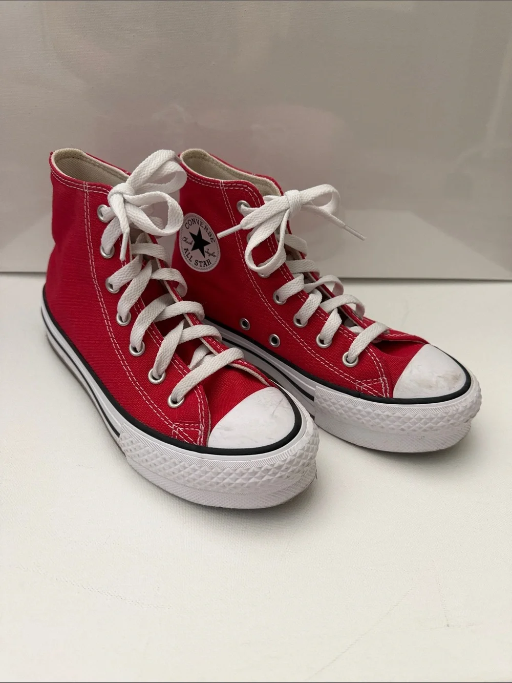 Converse Red High Top Canvas Sneakers